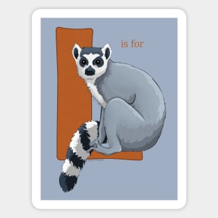 L is for Lemur Magnet